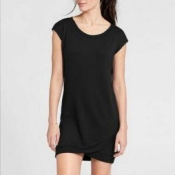 Athleta Beyond Soft Criss Cross Dress Medium Black XS - Picture 1 of 5